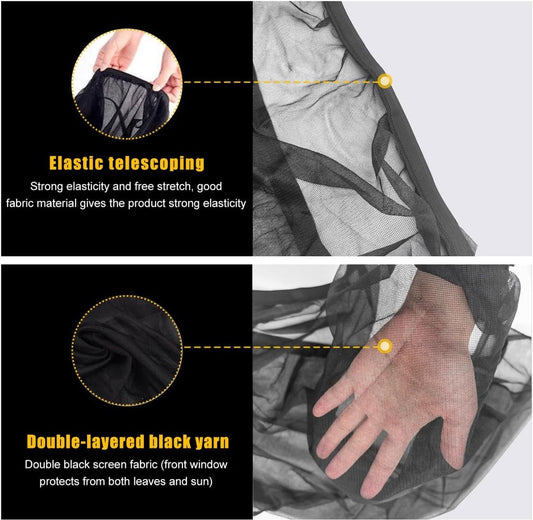 Car Sunshade - 4 Pieces - Suitable for Front and Rear Windows - Polyester - UV Protection - Car Sunshade for V1188-NK-BOL-325
