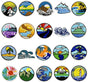 Iron-on patches for clothing - Embroidered emblems for jackets and jeans - 20 pieces V1188-NK-BOL-33