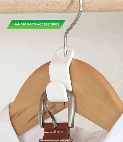 50 Pieces - Coat Hook - Hanger Connector Hooks - Coat Hook - Hanging Hooks - White - Hanger Extension Clips - V1188-NK-BOL-336