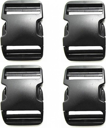 Buckles and closures - 20mm snap buckle - Black plastic - 4 pieces V1188-NK-BOL-337