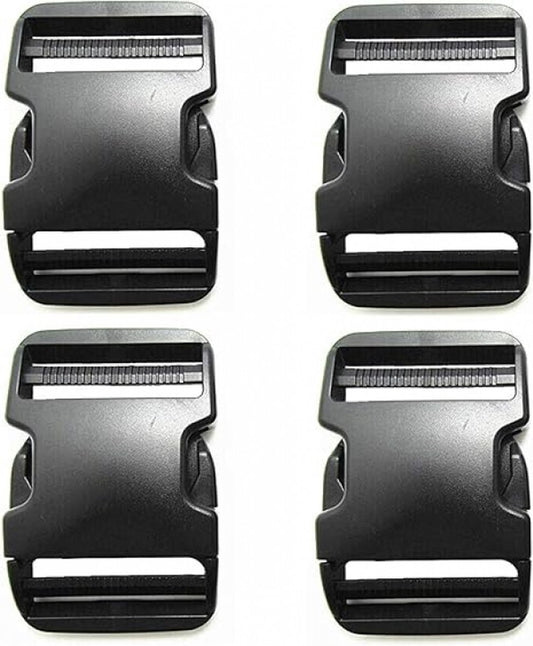 Buckles and closures - 20mm snap buckle - Black plastic - 4 pieces V1188-NK-BOL-337