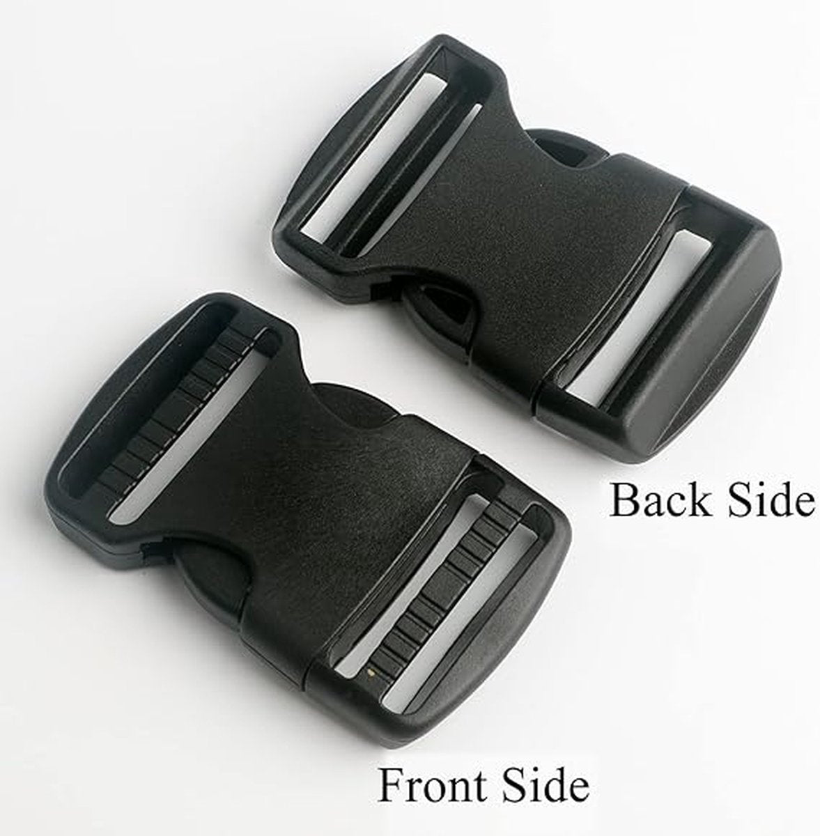 Buckles and closures - 20mm snap buckle - Black plastic - 4 pieces V1188-NK-BOL-337