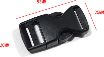Buckles and closures - 20mm snap buckle - Black plastic - 4 pieces V1188-NK-BOL-337