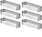 Cake ring - 6 pieces - 0.8mm*13X4.5cm - Stainless steel - Cake tin - Cake tin - Mousse cake tin - Baking tin V1188-NK-BOL-343