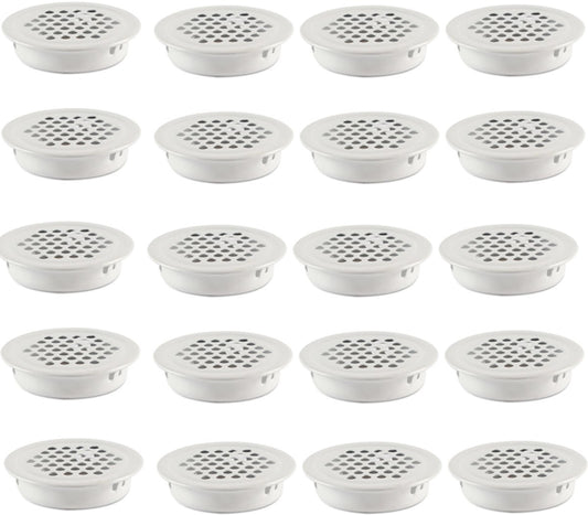 Ventilation grille - 20 pieces - 35mm - Round air grilles - Stainless steel - Ventilation holes - For V1188-NK-BOL-348