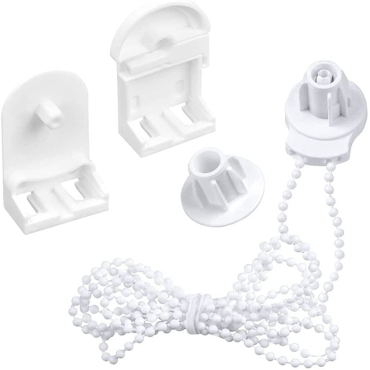 Roller Blind System with Wall Brackets - 25 mm - Roller Blind Fittings - Plastic - With 3M Bead Chain - V1188-NK-BOL-35
