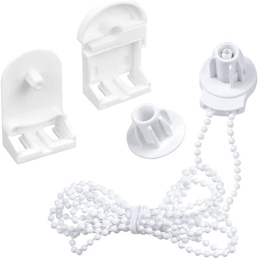 Roller Blind System with Wall Brackets - 25 mm - Roller Blind Fittings - Plastic - With 3M Bead Chain - V1188-NK-BOL-35