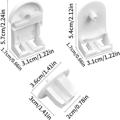 Roller Blind System with Wall Brackets - 25 mm - Roller Blind Fittings - Plastic - With 3M Bead Chain - V1188-NK-BOL-35