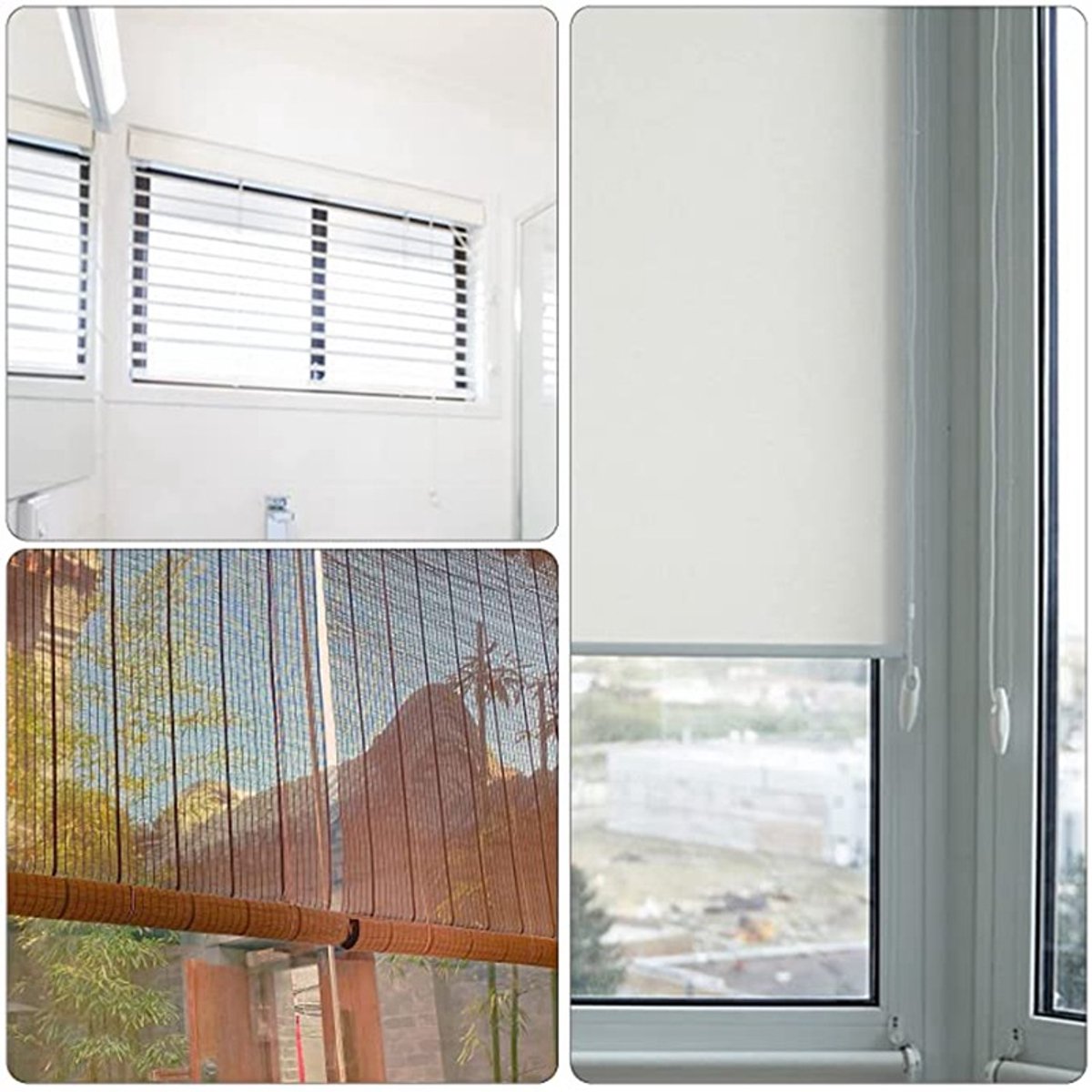 Roller Blind System with Wall Brackets - 25 mm - Roller Blind Fittings - Plastic - With 3M Bead Chain - V1188-NK-BOL-35