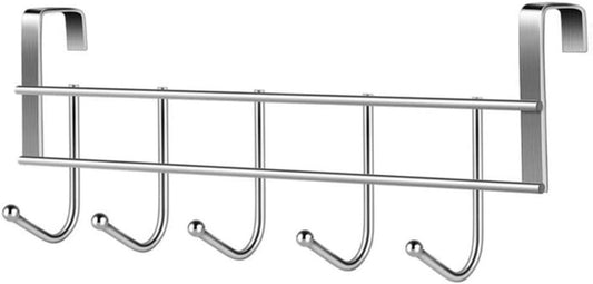Door Coat Rack with 5 Hooks - Coat Rack on the Door - Clothes Rack - Towel Holder on the Door - For Clothes, V1188-NK-BOL-350