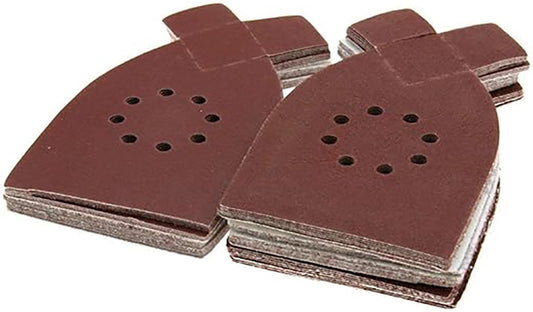 50 pieces - sandpaper - P40/60/80/100/120 grit - grit sandpaper for multi-sander - For wood and metal - V1188-NK-BOL-354