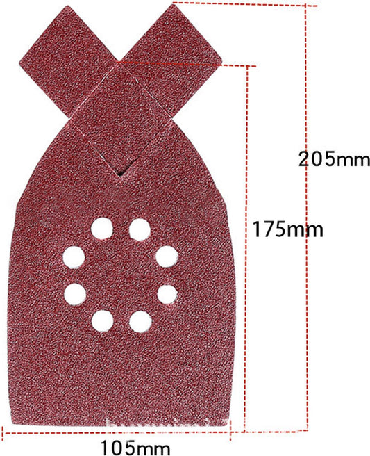 50 pieces - sandpaper - P40/60/80/100/120 grit - grit sandpaper for multi-sander - For wood and metal - V1188-NK-BOL-354