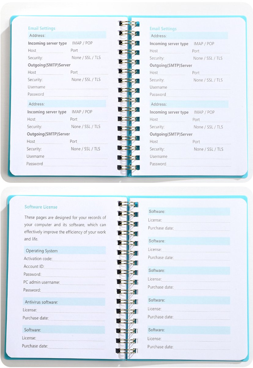 Password Book - Password Booklet - Password Booklet with Alphabet - Password Organizer - Password Notebook - V1188-NK-BOL-357