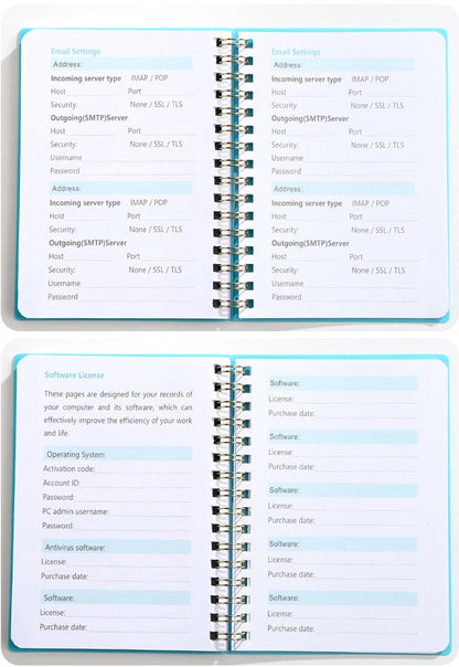 Password Book - Password Booklet - Password Booklet with Alphabet - Password Organizer - Password Notebook - V1188-NK-BOL-357