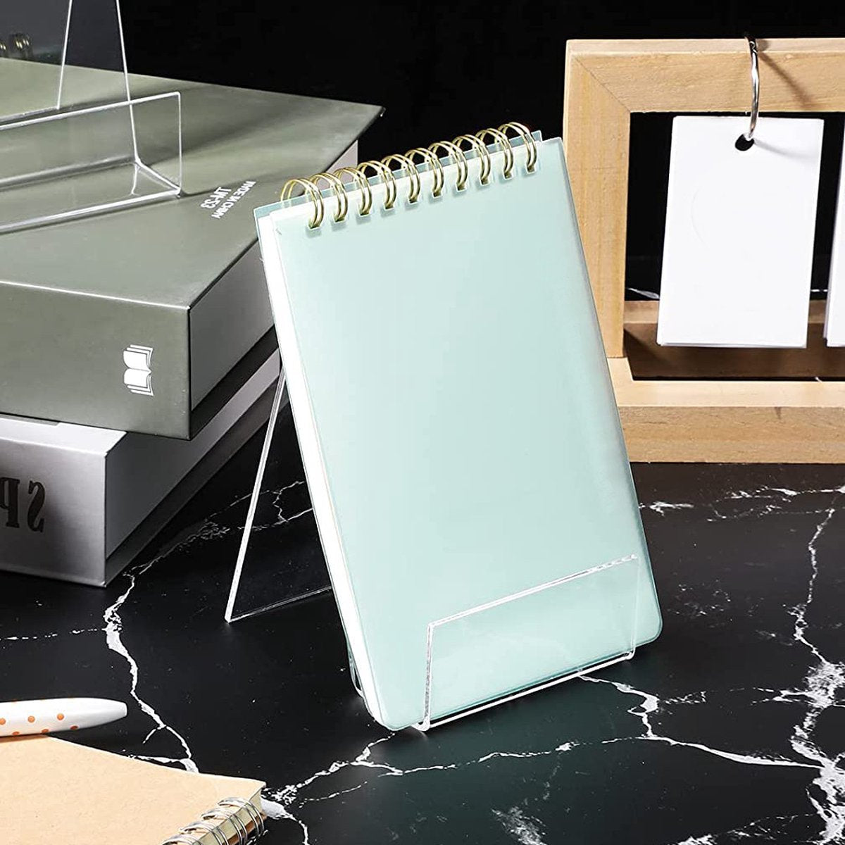 Bookend - Transparent - Bookends - Book Holder - Book Stand - Acrylic - 75*90*105mm V1188-NK-BOL-369