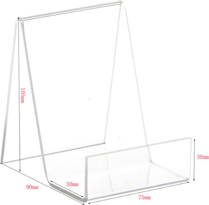 Bookend - Transparent - Bookends - Book Holder - Book Stand - Acrylic - 75*90*105mm V1188-NK-BOL-369