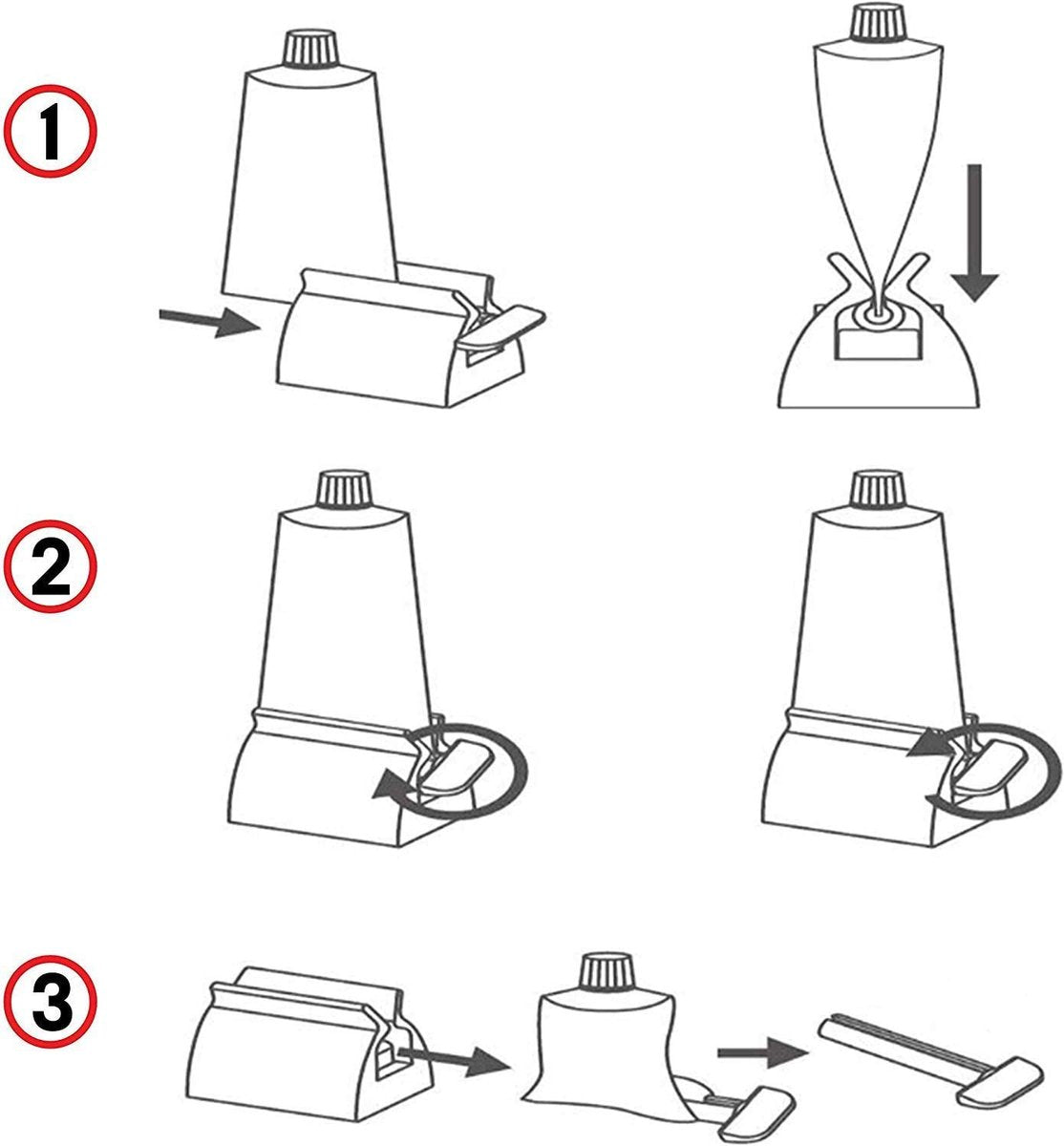 Stainless steel tube squeezer - Tube squeezer for toothpaste and cosmetics - 2 pieces V1188-NK-BOL-39