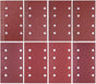 80 pieces - Sanding sheets - Sandpaper set - 40/60/80/120/180/240/320/400 grit - rectangular flocked V1188-NK-BOL-390
