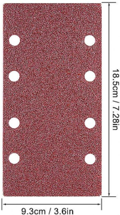 80 pieces - Sanding sheets - Sandpaper set - 40/60/80/120/180/240/320/400 grit - rectangular flocked V1188-NK-BOL-390