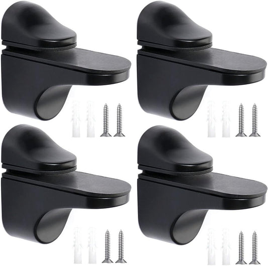 Glass Clamp - 4 Pieces - Glass Shelf Brackets - Zinc Alloy - Glass Shelf Brackets - Adjustable - Duckbill V1188-NK-BOL-394