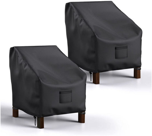 Waterproof Chair Cover - Set of 2 - Garden Chair Cover - Protective Cover for Garden Furniture - Garden V1188-NK-BOL-406
