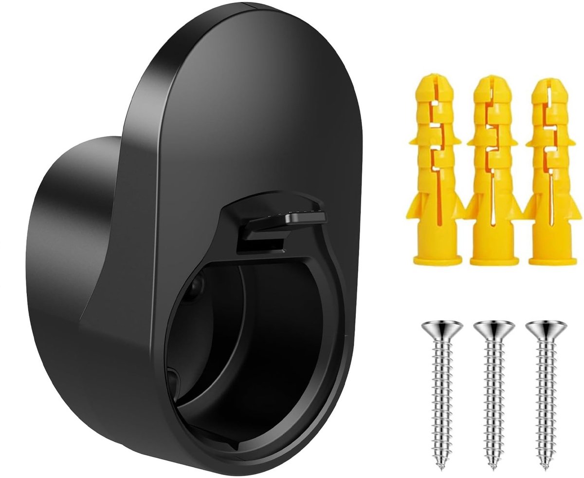 Charging cable mounting bracket for car - universal cable holder for EV - black V1188-NK-BOL-408