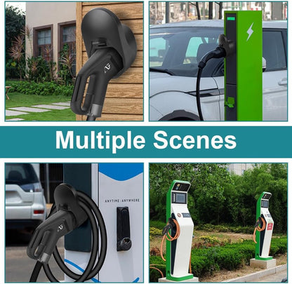 Charging cable mounting bracket for car - universal cable holder for EV - black V1188-NK-BOL-408
