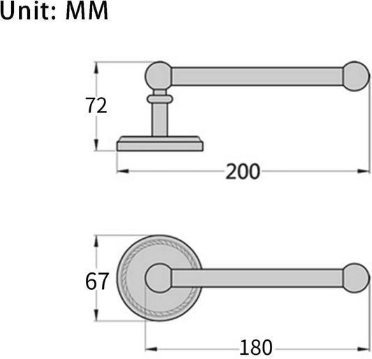Toilet Roll Holder - Paper Holder - Toilet Roll Holder - Bathroom Accessories - 200 * 72 * 67 mm - Brass - V1188-NK-BOL-413
