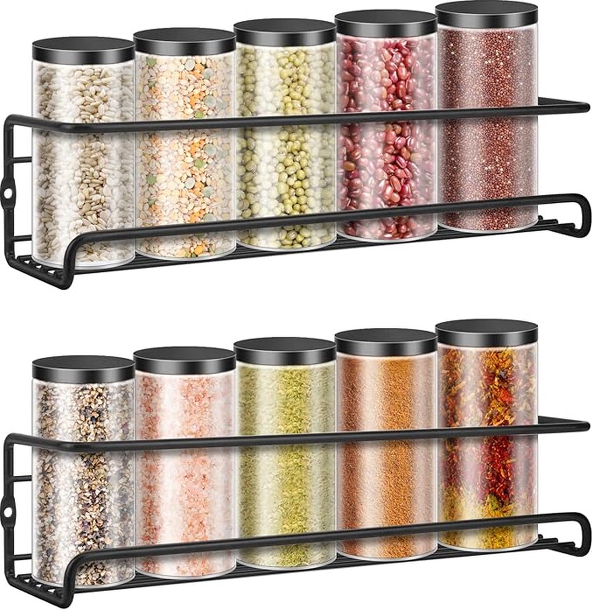 2 pieces - Wall spice rack - hanging - Wall rack - kitchen spice rack - hanging organizer - spice rack for V1188-NK-BOL-424