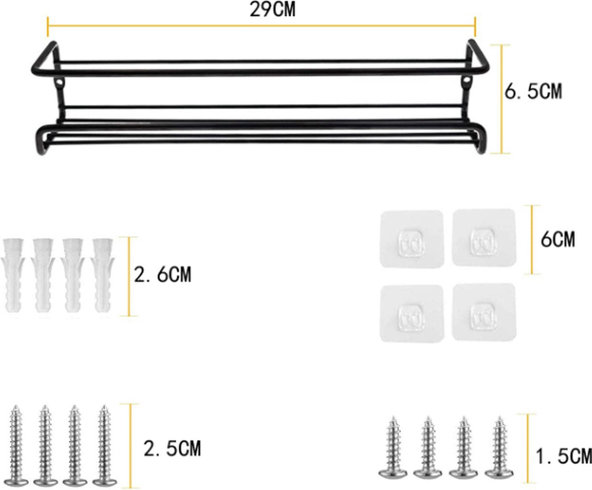 2 pieces - Wall spice rack - hanging - Wall rack - kitchen spice rack - hanging organizer - spice rack for V1188-NK-BOL-424
