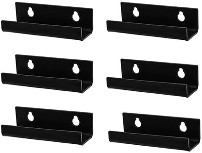 6 pieces - Record holder - Wall mount - 10*3.5*3 cm - Record stand - Record rack - black - Acrylic - Display V1188-NK-BOL-428