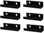 6 pieces - Record holder - Wall mount - 10*3.5*3 cm - Record stand - Record rack - black - Acrylic - Display V1188-NK-BOL-428