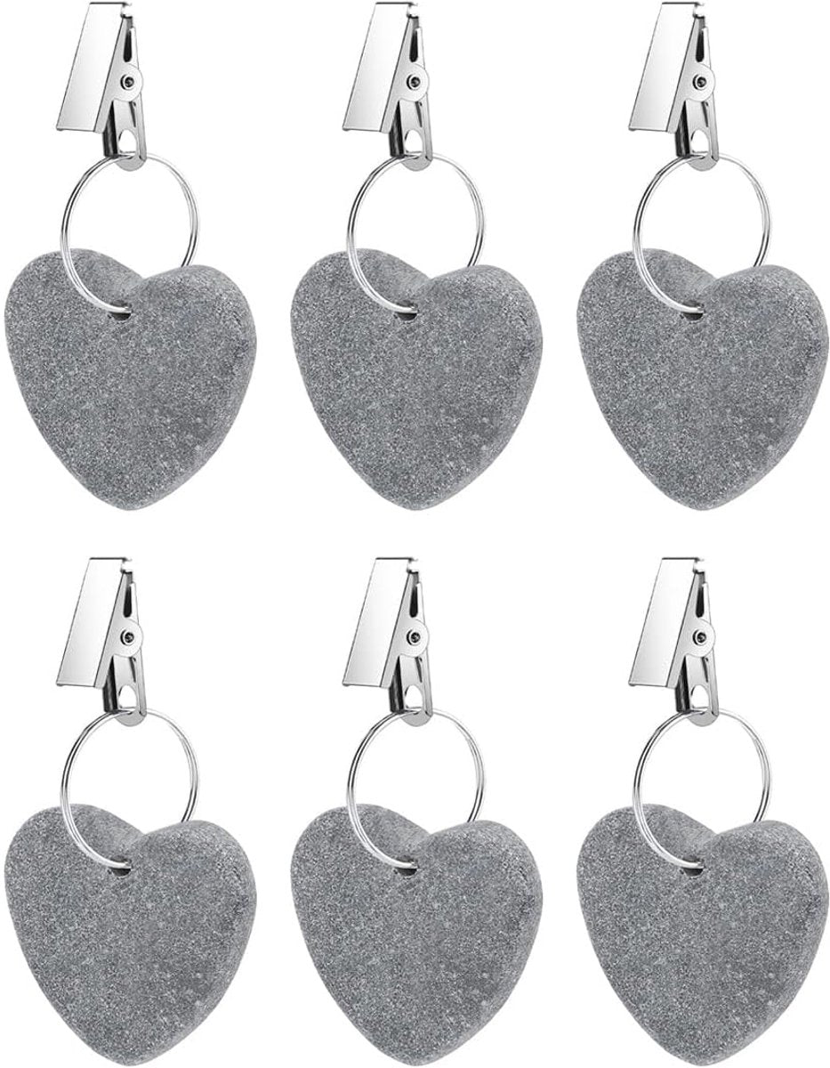 Table Weights - 6 pieces - Heavy Tablecloth Weights - Marble - Tablecloth Weights - Gray V1188-NK-BOL-430
