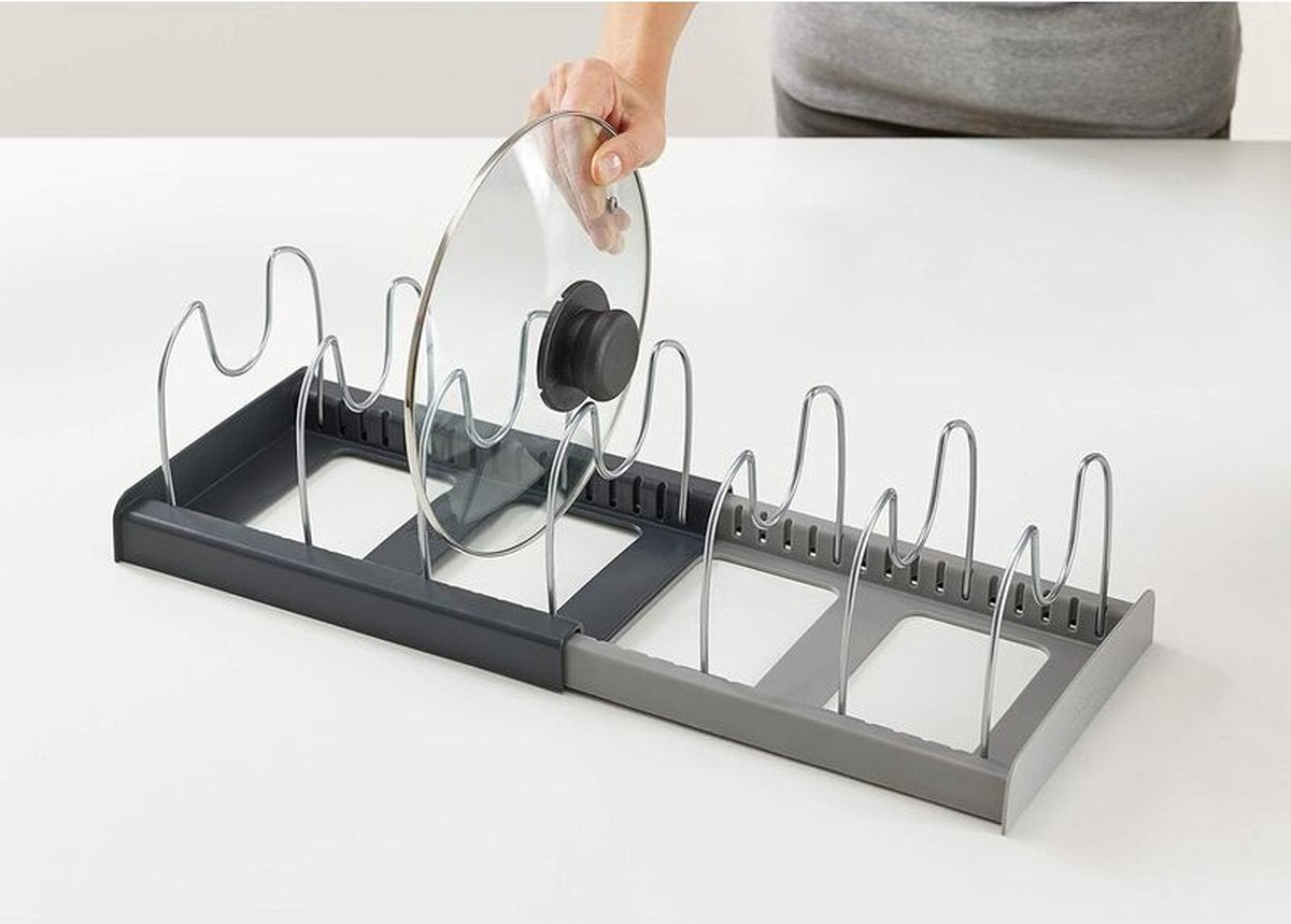 Adjustable Pot Rack - Storage Rack for 7 Pots and Pans - Kitchen Cabinet Organizer Standing - HIP+304 V1188-NK-BOL-434