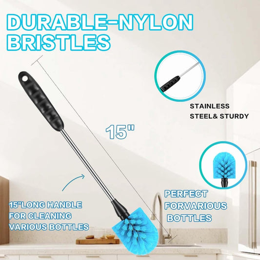 Bottle Brush - 3 Pieces - Bottle Brush - Cleaning Brush - Multifunctional Brushes - Long Bottle Brush - V1188-NK-BOL-437