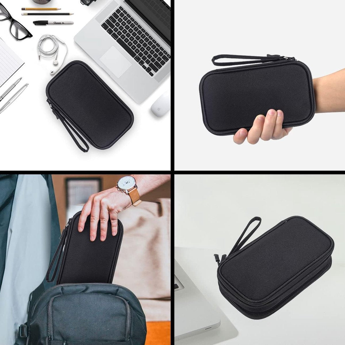 Bag Organizer - Electronics & Accessories Organizer Bag - Cable Organizer Bag - Storage Bag for Cables, V1188-NK-BOL-449
