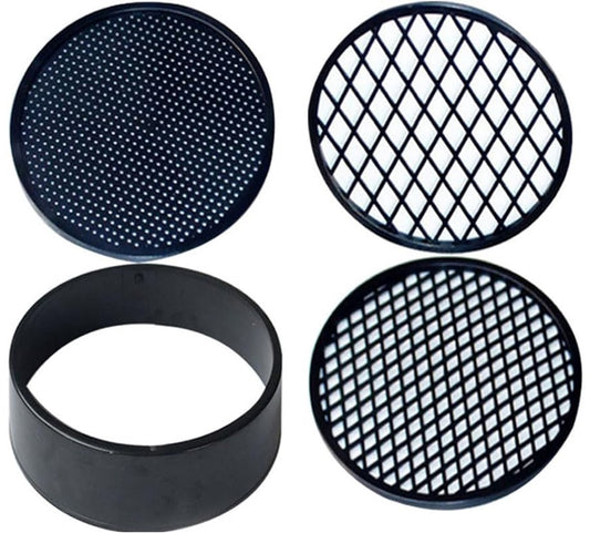 Adjustable plastic garden sieve - 4 in 1 - 12 cm - Compost sieve - Sand sieve - Round - Black - for domestic V1188-NK-BOL-450