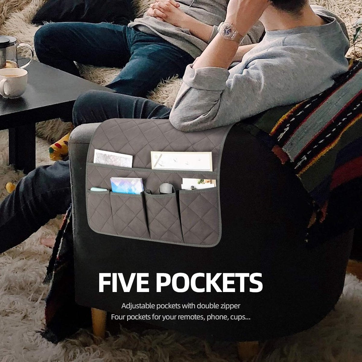 Bed and sofa organizer - Storage - Storage bag - Bed storage - Sofa storage - Bed storage bag - Bedside V1188-NK-BOL-451
