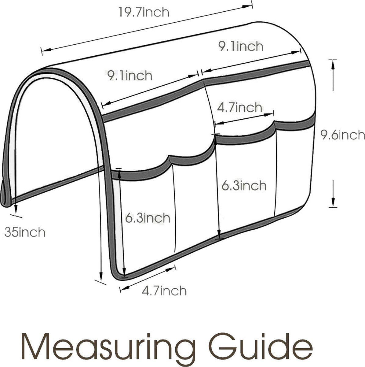 Bed and sofa organizer - Storage - Storage bag - Bed storage - Sofa storage - Bed storage bag - Bedside V1188-NK-BOL-451
