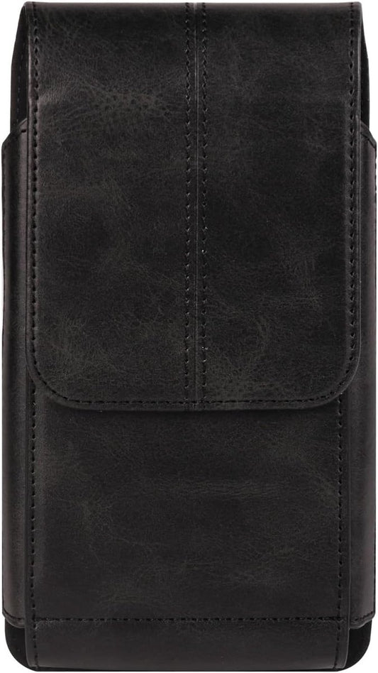 Phone Bag - Black - 15.5*8*2cm - PU Leather - For 6.1 Inch Mobile Phones - With Belt Clip - With Credit Card V1188-NK-BOL-452