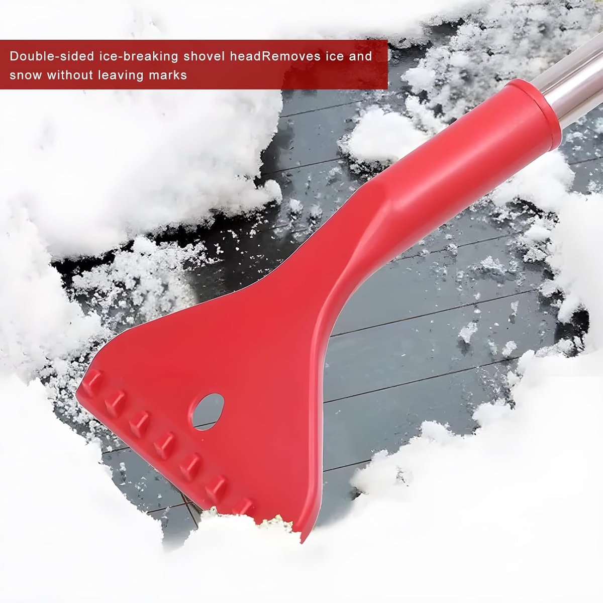 Long Handle Ice Scraper - Car Snow Brush - Plastic - Car Snow Brush with Ice Shovel - Snow Plow - Window V1188-NK-BOL-454