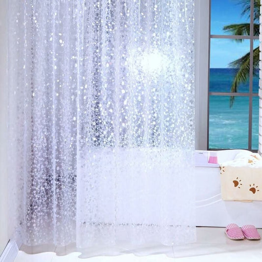 Shower curtains - 120x200cm - crystal stone pattern - PEVA - transparent shower curtain - with hooks - shower V1188-NK-BOL-455