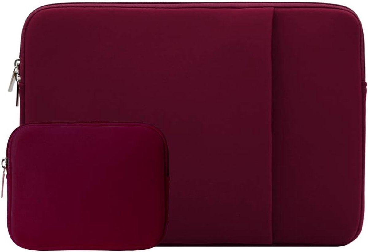Laptop sleeve - 13 inch - 2-piece - Laptop bag - Suitable for 13 inch laptop - with extra case - Red V1188-NK-BOL-46