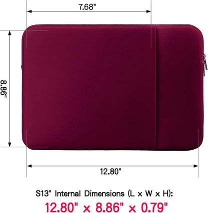 Laptop sleeve - 13 inch - 2-piece - Laptop bag - Suitable for 13 inch laptop - with extra case - Red V1188-NK-BOL-46