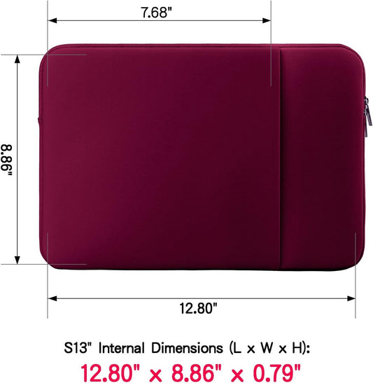 Laptop sleeve - 13 inch - 2-piece - Laptop bag - Suitable for 13 inch laptop - with extra case - Red V1188-NK-BOL-46