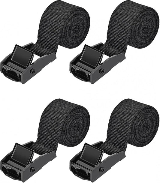 4 pieces - Tension straps - Lashing straps - Fastening straps - 25 MM * 1.5 meters long - Polyester fibers - V1188-NK-BOL-464