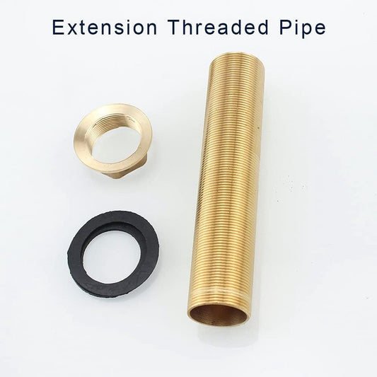 Extension Threaded Pipe - 2 Pieces - M32 x 150mm - Threaded Fasteners - Threaded Connecting Rod - Gold - V1188-NK-BOL-465