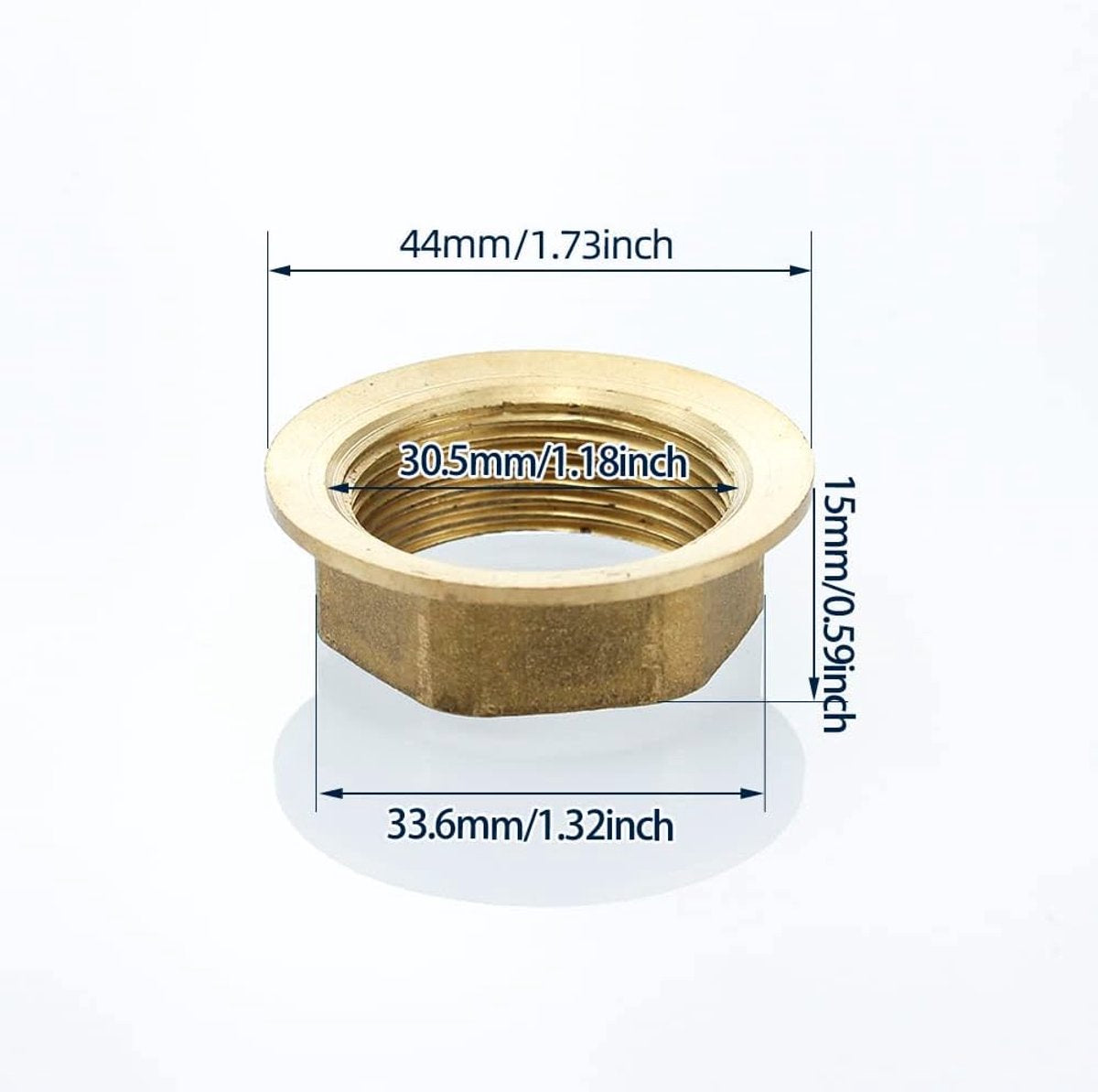 Extension Threaded Pipe - 2 Pieces - M32 x 150mm - Threaded Fasteners - Threaded Connecting Rod - Gold - V1188-NK-BOL-465