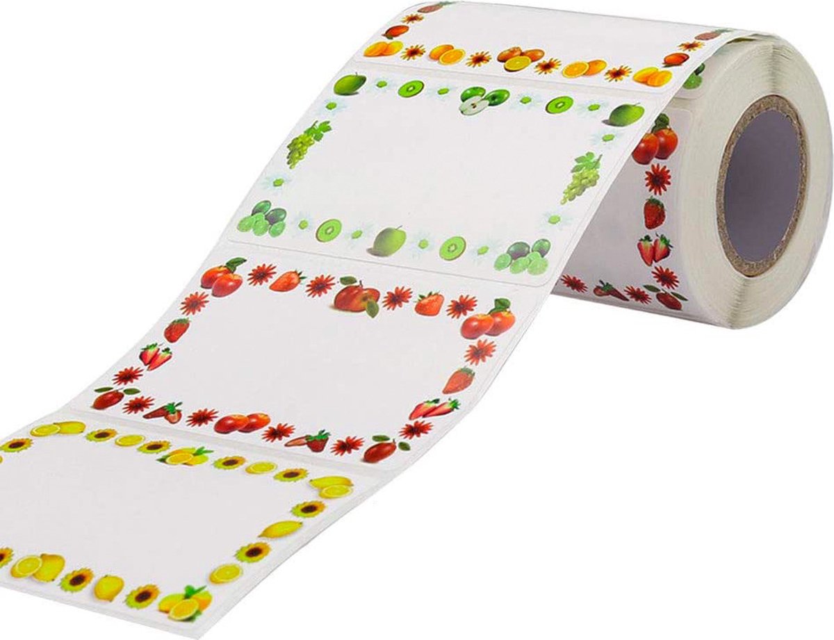 Self-adhesive jam stickers - 250 pieces - Ideal for jam jars - Labels - Kitchen label - spice jar labels V1188-NK-BOL-466