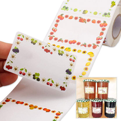 Self-adhesive jam stickers - 250 pieces - Ideal for jam jars - Labels - Kitchen label - spice jar labels V1188-NK-BOL-466